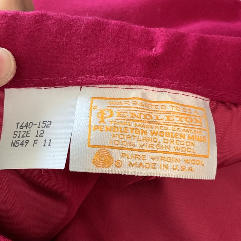 Pendleton Vintage Raspberry Pink Wool Pencil Skir… - image 7
